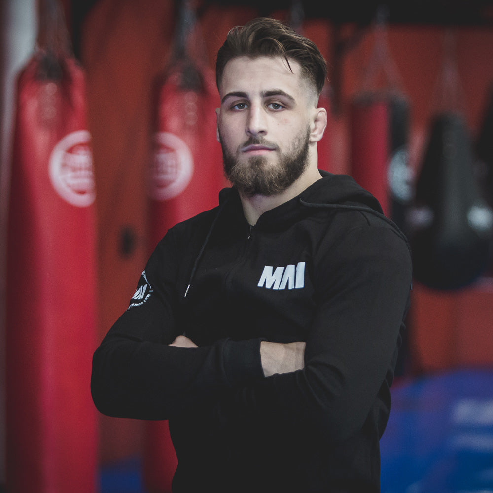 MA1 Monogram Black Zip Hoodie