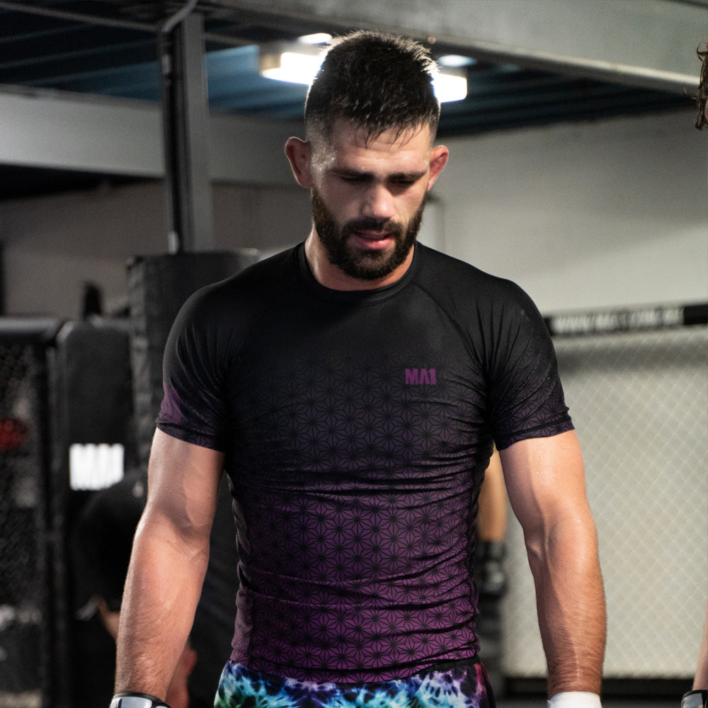 MA1 Short Sleeve Rash Guard - Wagara Purple