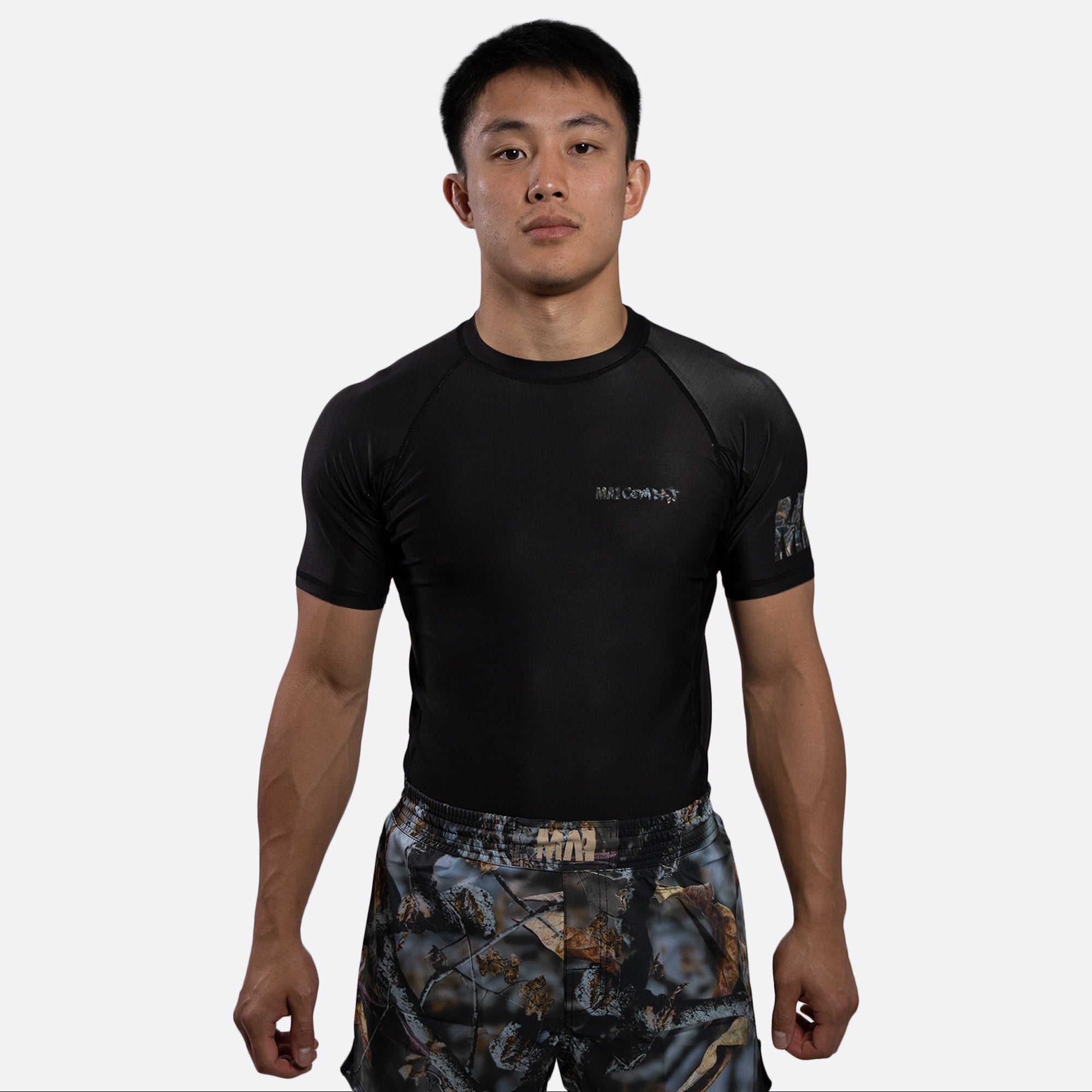 MA1 Hillbilly Camo Logo Short Sleeve Rash Guard