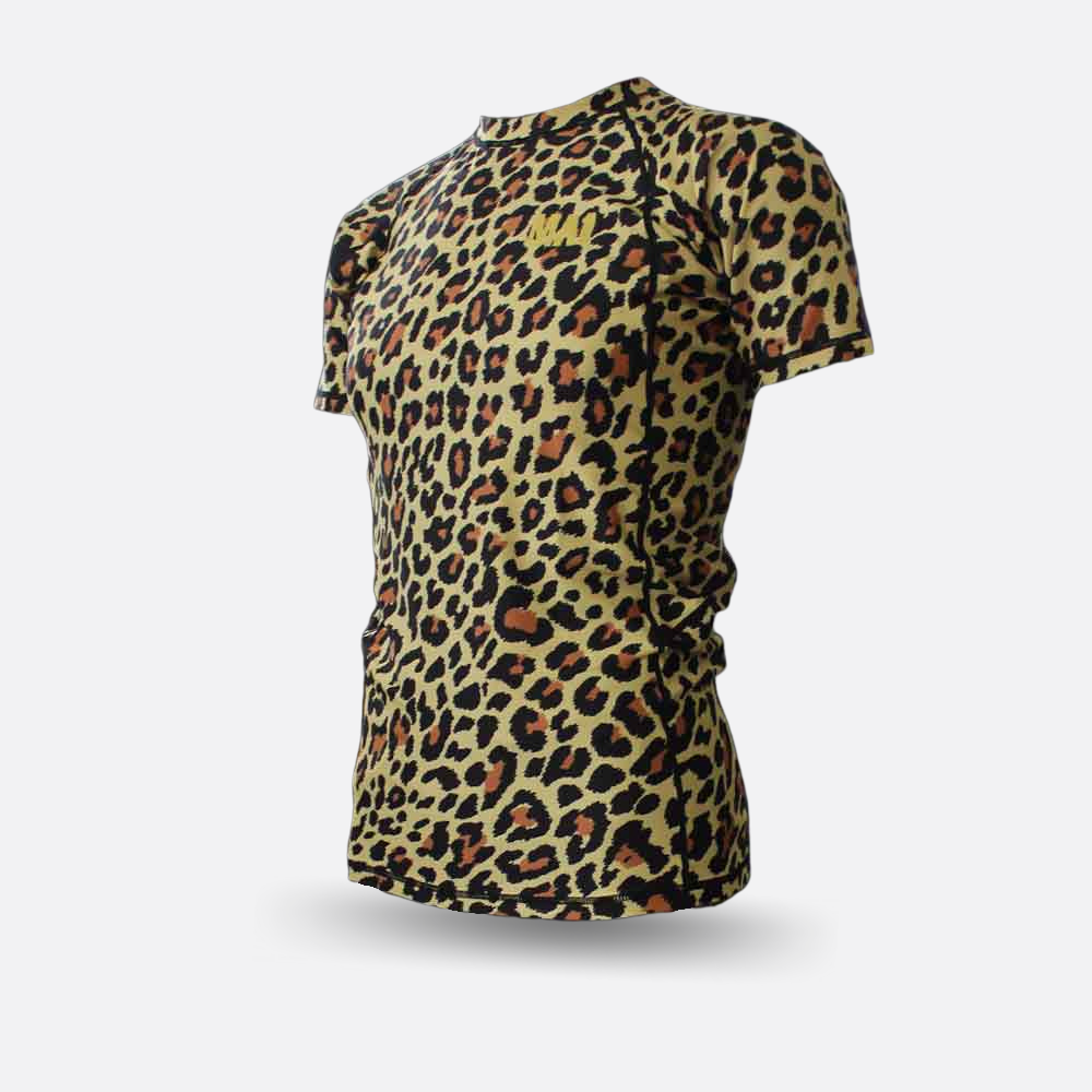 MA1 #F**kCraigJones Gold Leopard Rash Guard