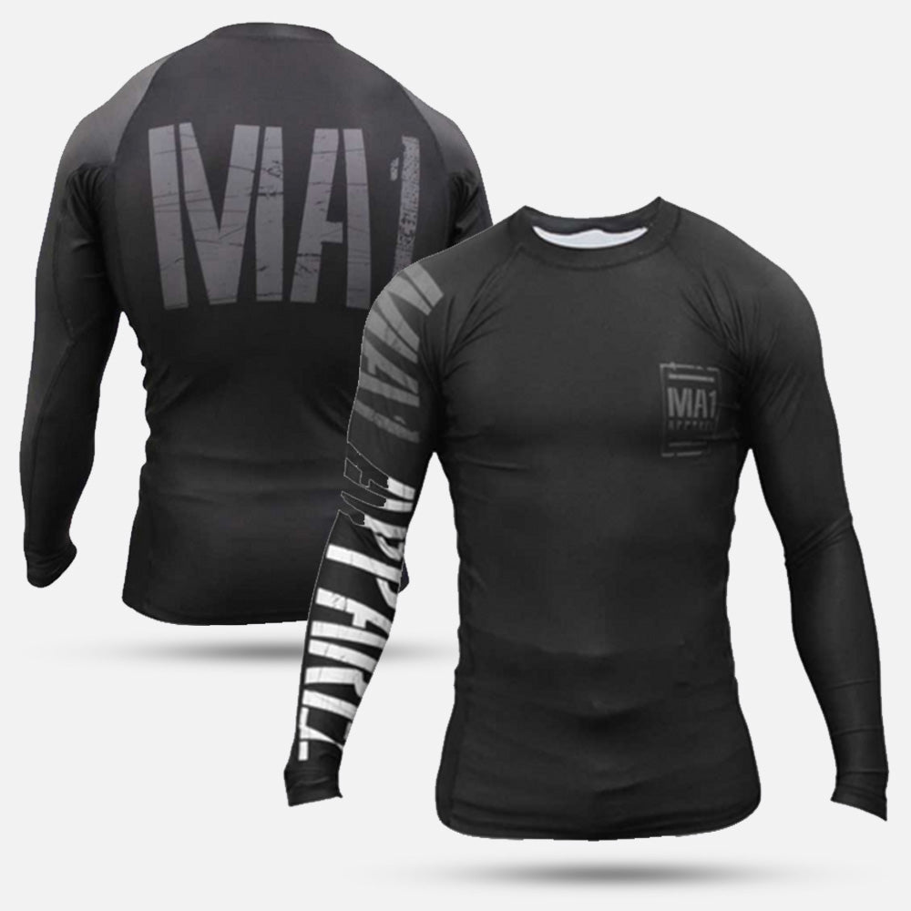MA1 Long Sleeve Rash Guard - Gradient Black