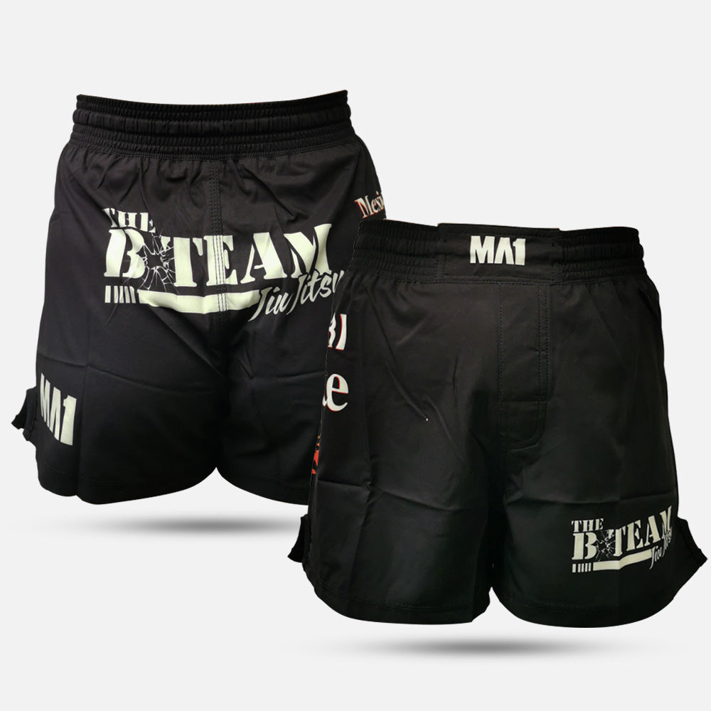 B-Team - Mexican Ground Karate Black High Cut MMA Shorts