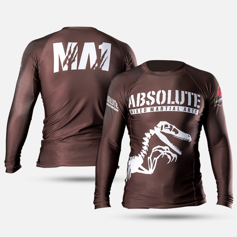 MA1 Raptor Long Sleeve Rash Guard - Brown