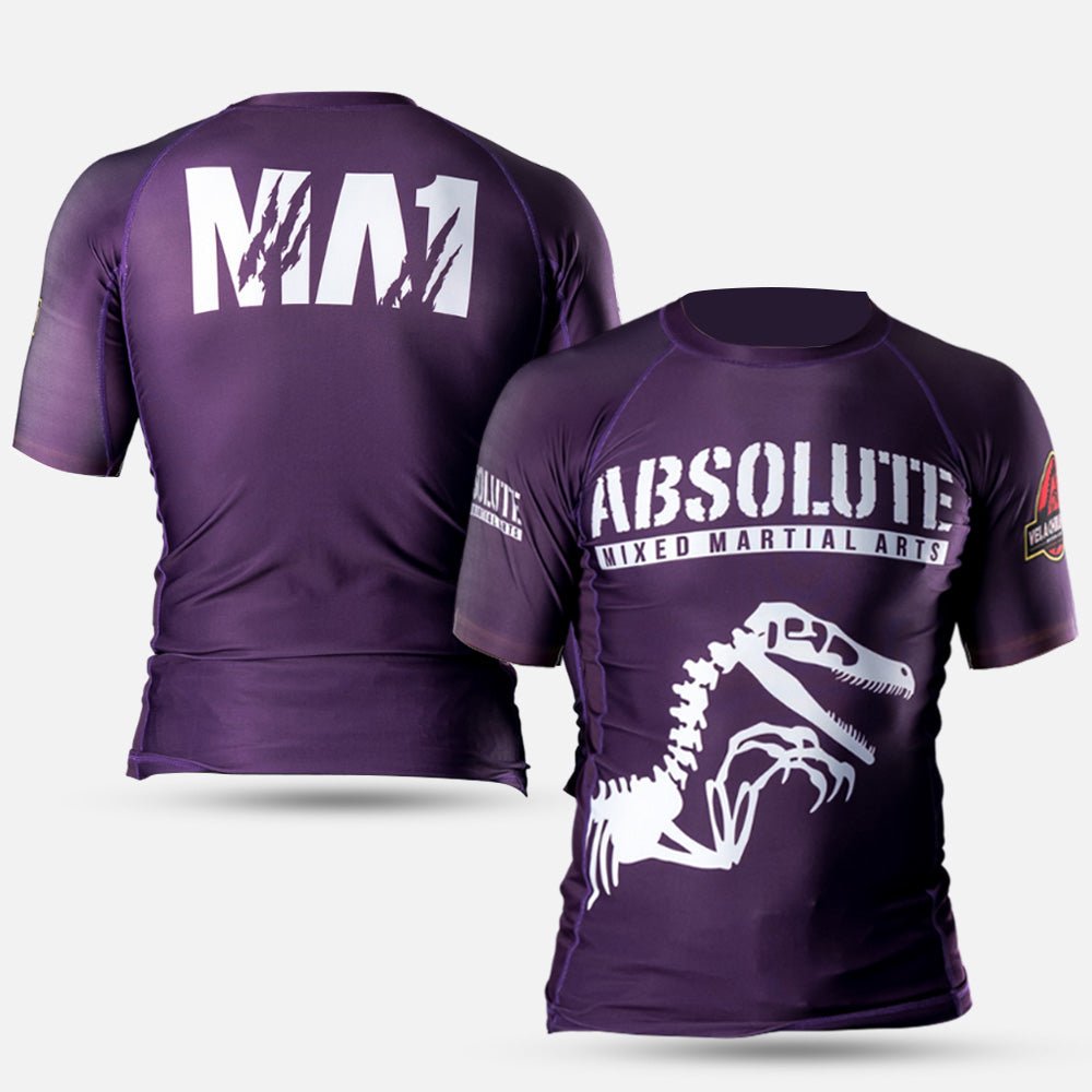 MA1 Raptor Short Sleeve Rash Guard - Purple