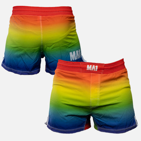 MA1 Rainbow Slim Fit High Cut MMA Shorts