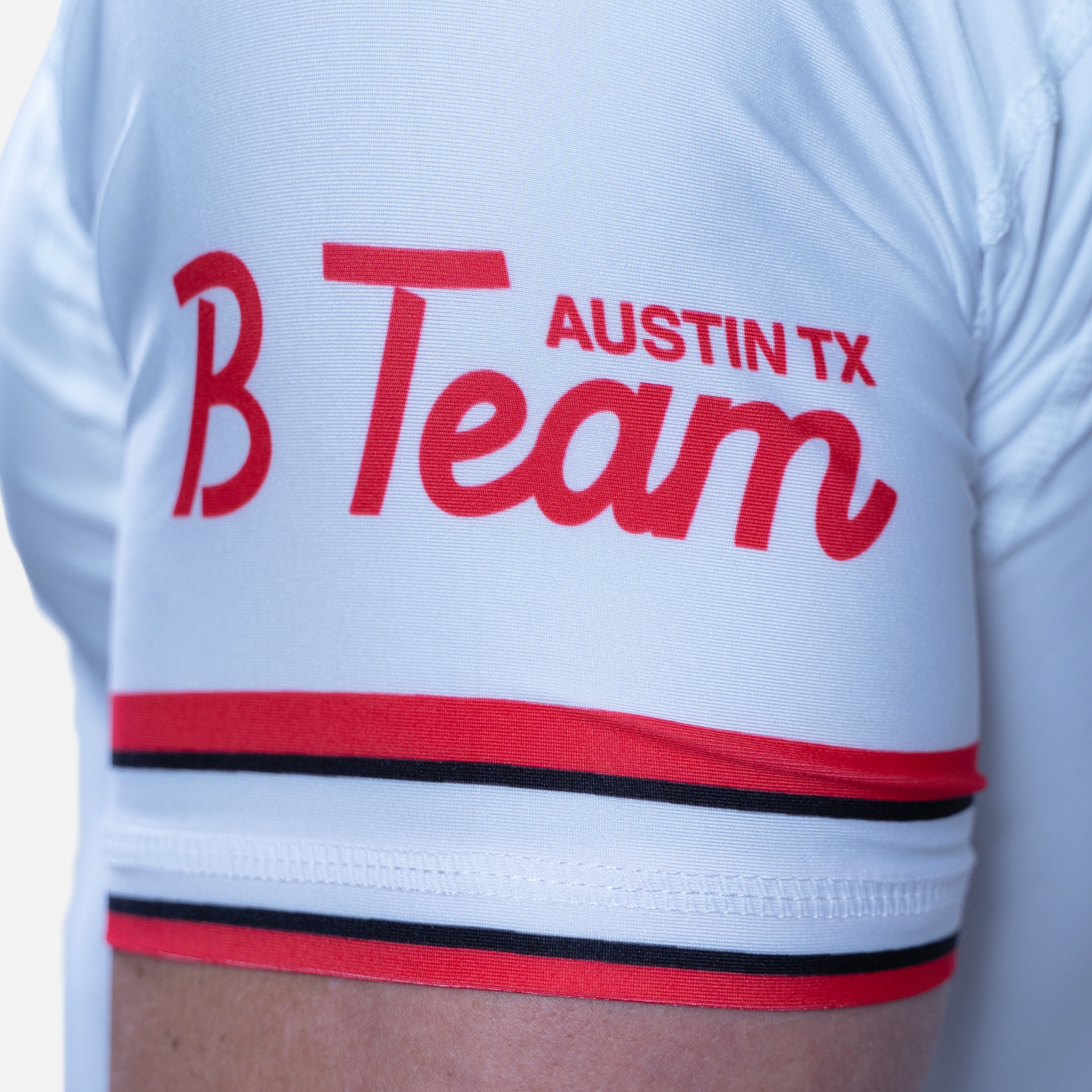 B-Team White Bulls Short Sleeve Rashguard