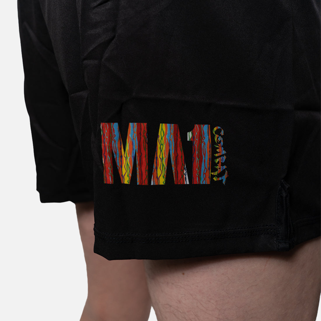 MA1 Chaotic Knit Logo Black High Cut MMA Shorts