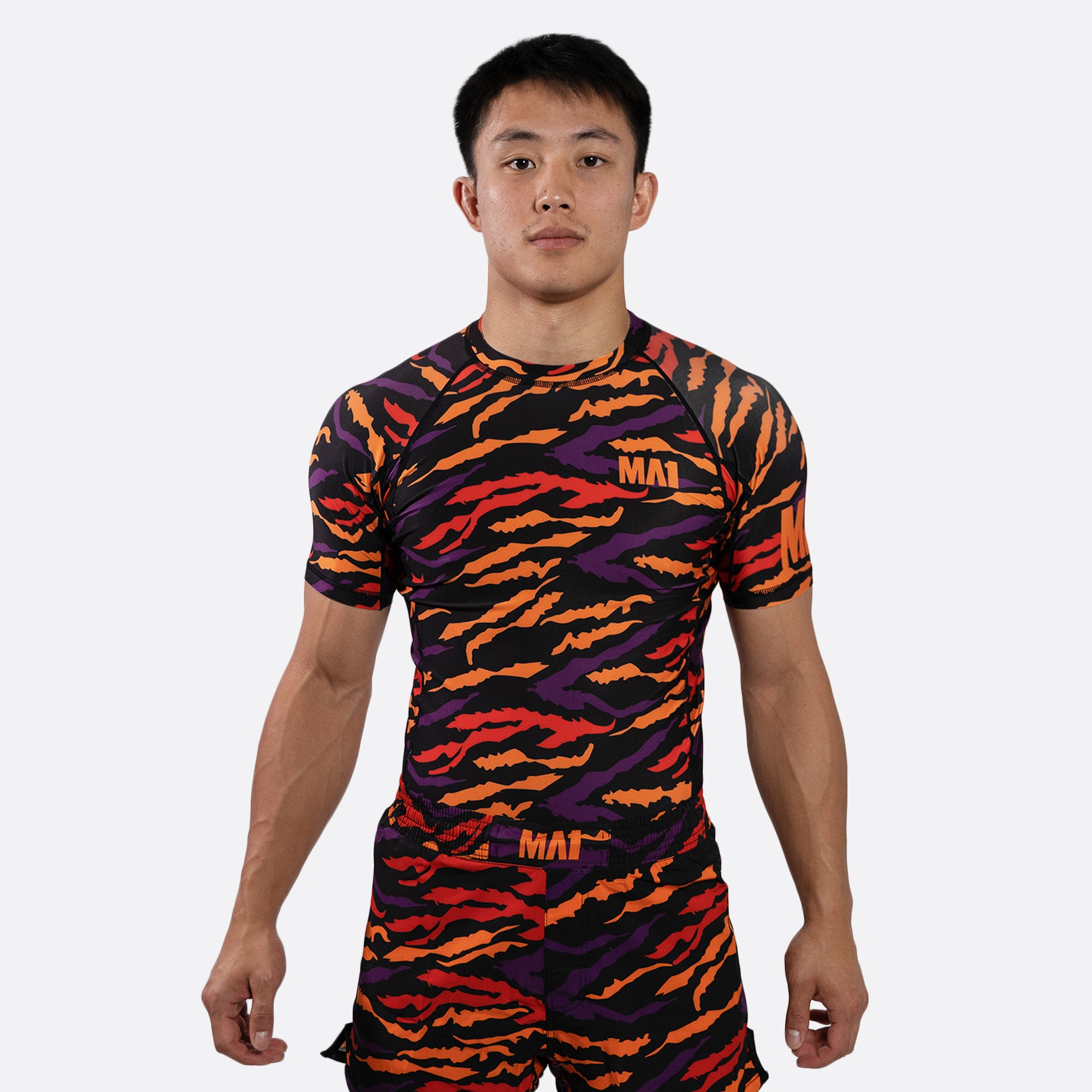 MA1 Tiger Stripe Short Sleeve Rash Guard