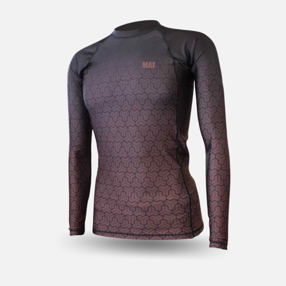 MA1 Long Sleeve Rash Guard - Wagara Brown