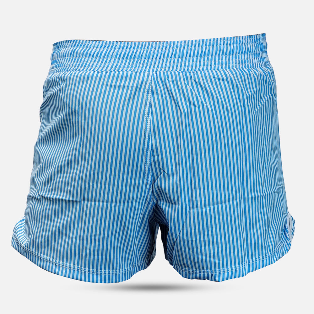 MA1 BLUE AND WHITE PINSTRIPE MMA SHORTS