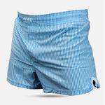 MA1 BLUE AND WHITE PINSTRIPE MMA SHORTS