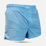 MA1 BLUE AND WHITE PINSTRIPE MMA SHORTS