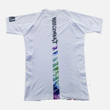 MA1 Tie Dye White Logo Short Sleeve Rash Guard