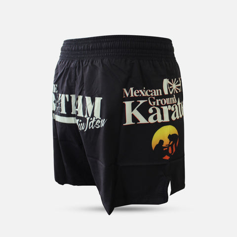 B-Team - Mexican Ground Karate Black High Cut MMA Shorts – MA1 Combat