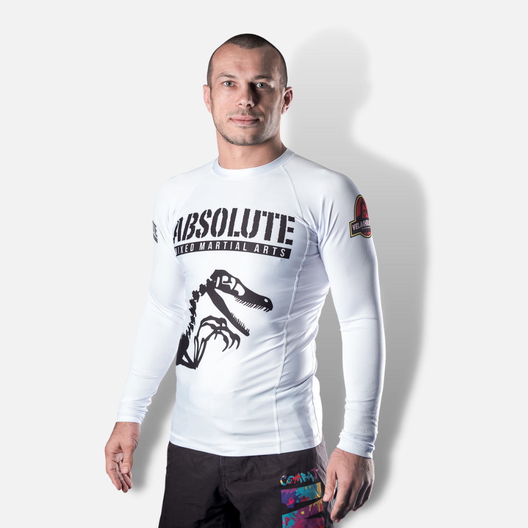 MA1 Raptor Long Sleeve Rash Guard - White