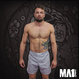 MA1 Combat Basic Grey White MMA Shorts