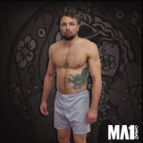 MA1 Combat Basic Grey White MMA Shorts - Craig Jones