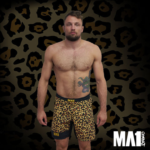 MA1 Craig Jones Gold Leopard MMA Shorts